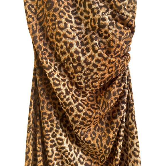 Vintage Leopard-Print Midi Dress, Size Small - Picture 4 of 7